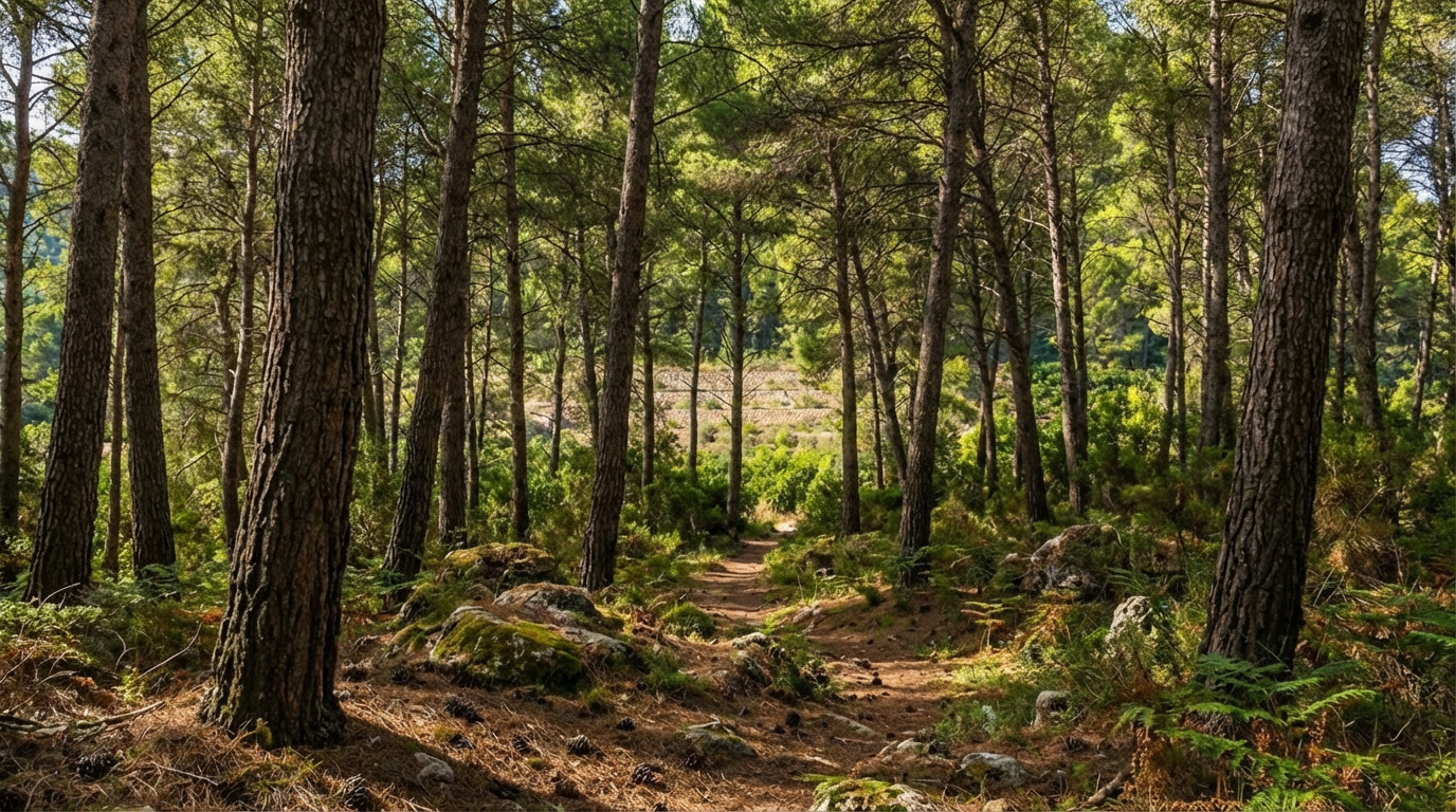 Naturfriedhof La puerta al cielo – Olivenbäume und Meerblick bei Palma de Gandia